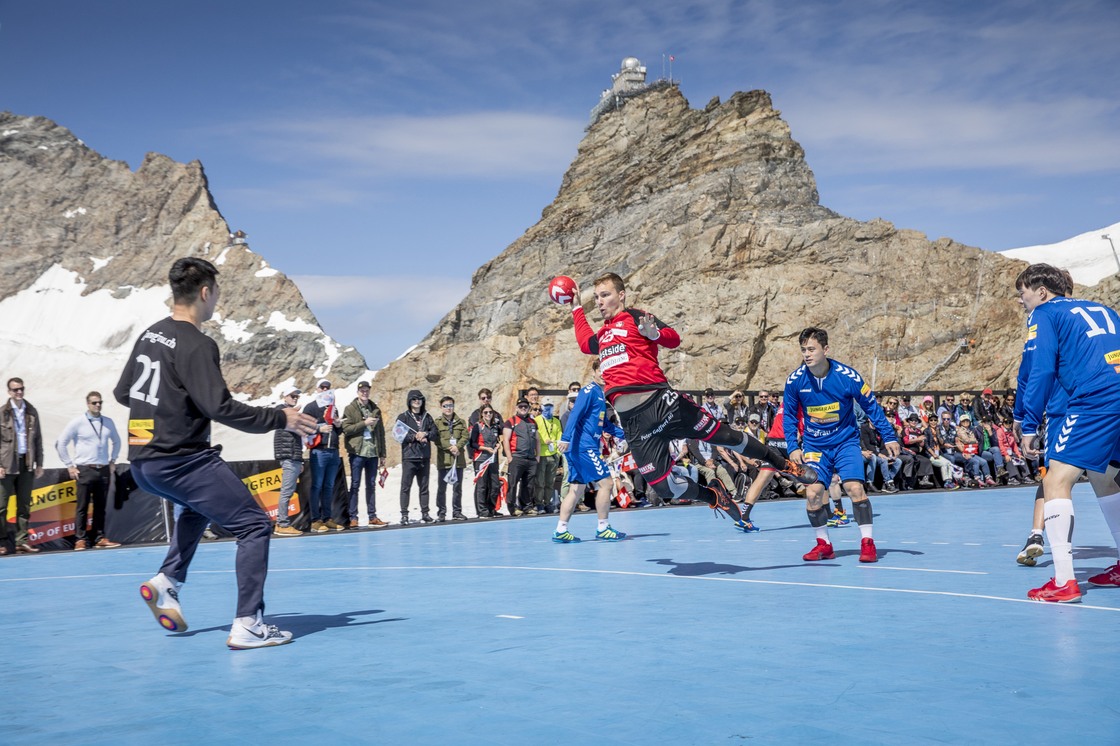 Handballmatch Jungfraujoch