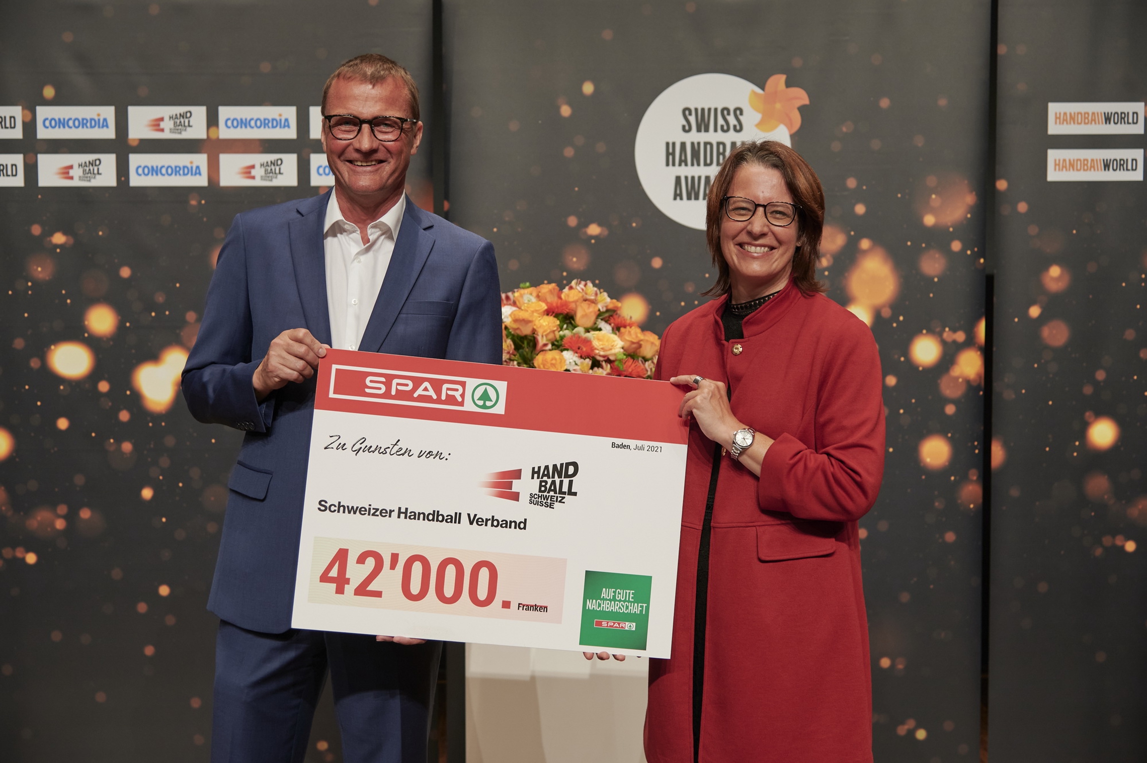 Handball Checkübergabe 2021 SPAR