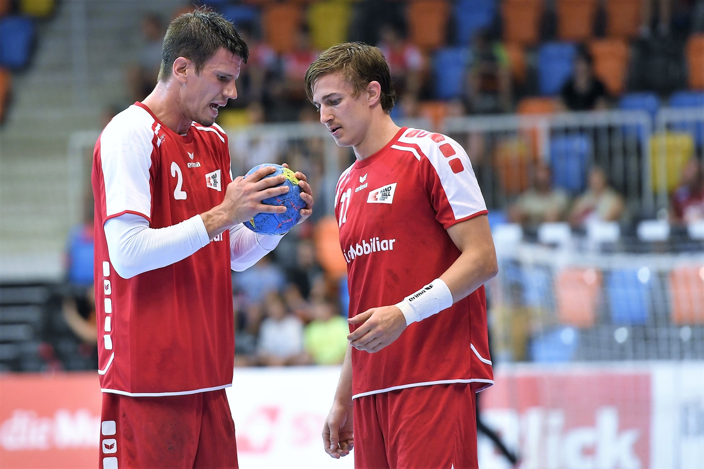 Andy Schmid und Roman Sidorowicz. (Alexander Wagner)