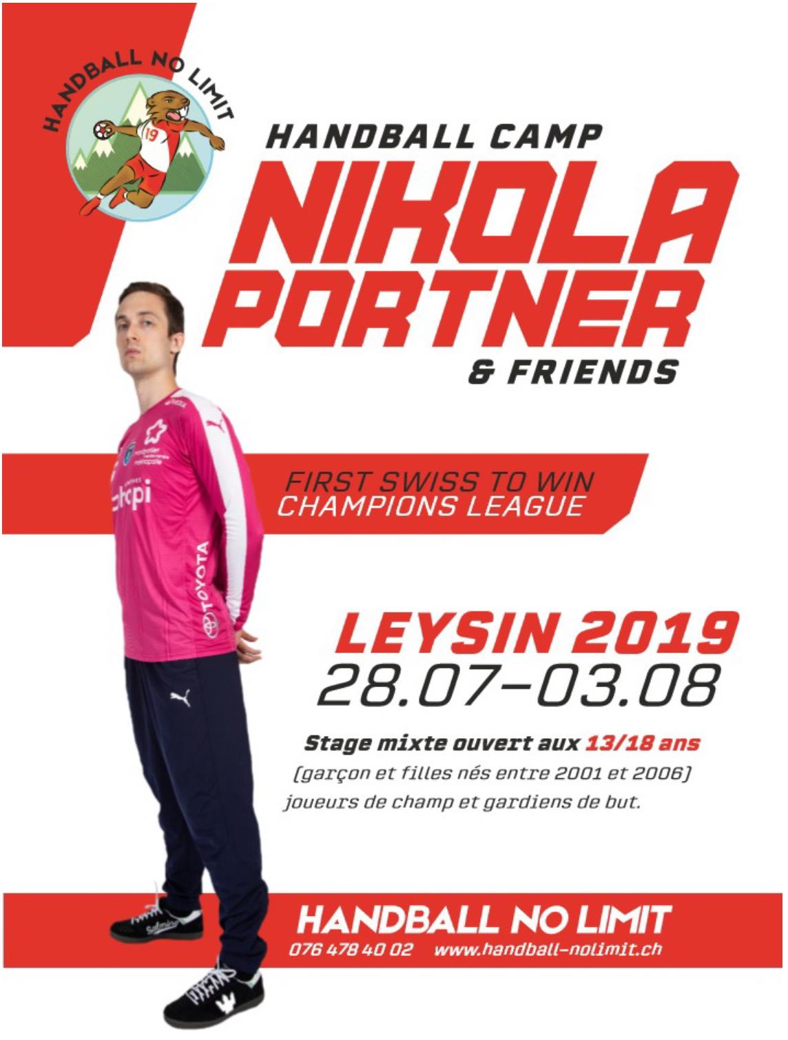 Handball No Limit Camp: Nikola Portner & Friends - Handball Schweiz