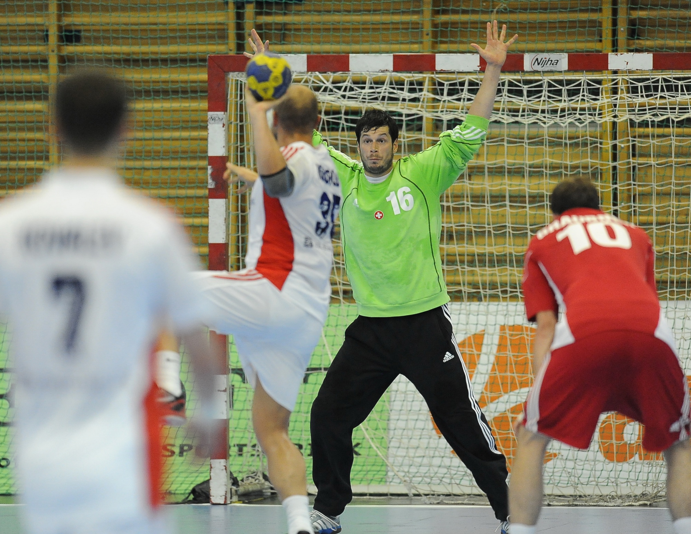 Pascal Stauber 2011 in Aarau gegen Russland. (Alexander Wagner)