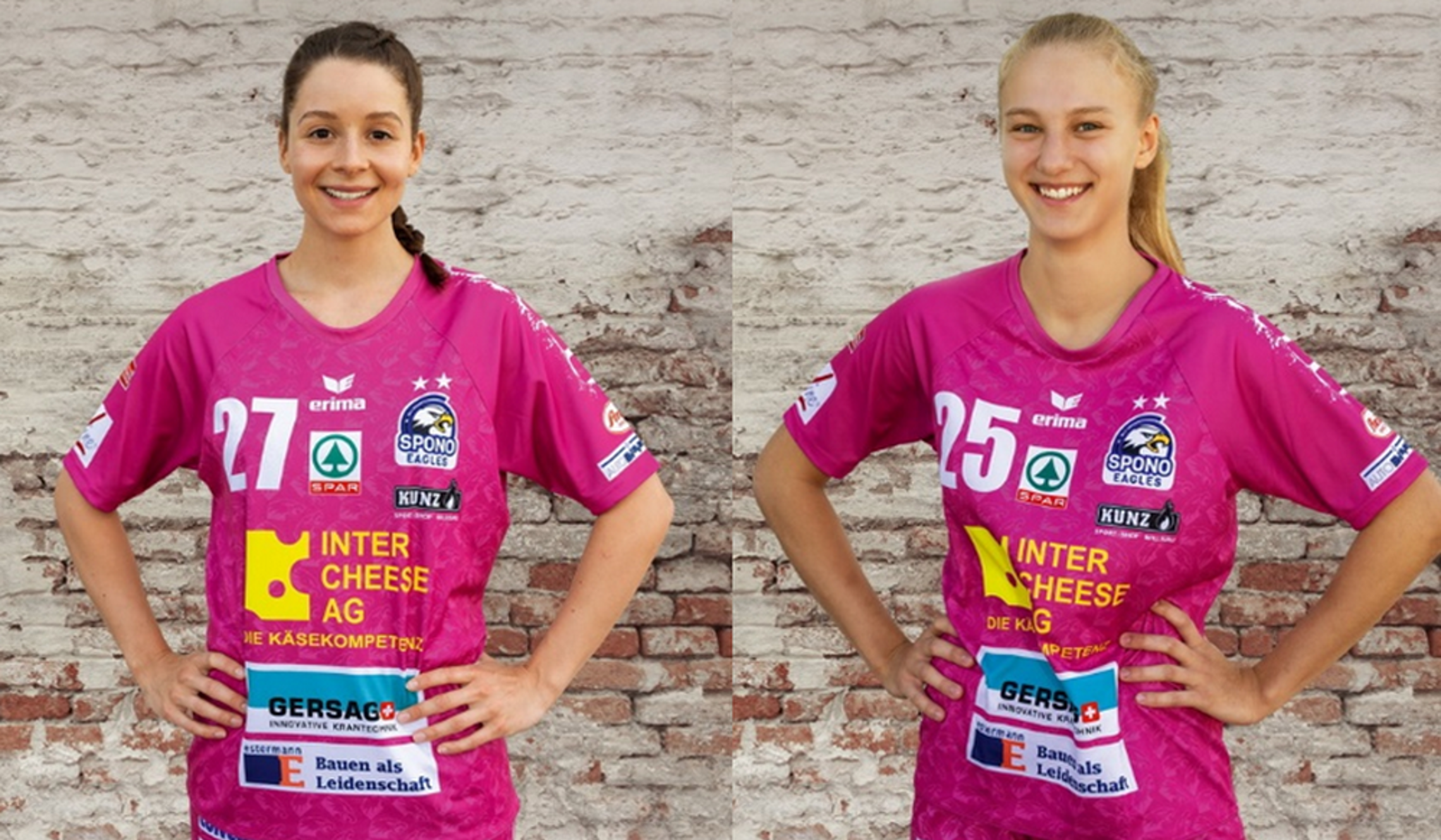 Catherine Csebits (links) und Antonia Rakaric bleiben bei den Spono Eagles.