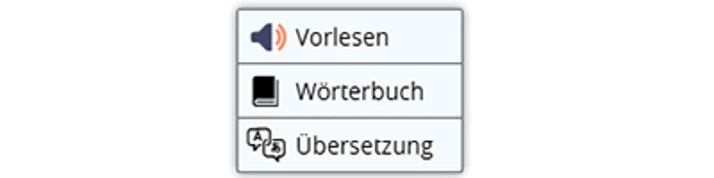 Vorlesen Übersetzungen